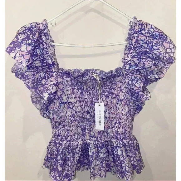 Love The Label Smocked Ruffle Square Neck Top - Picture 2 of 9